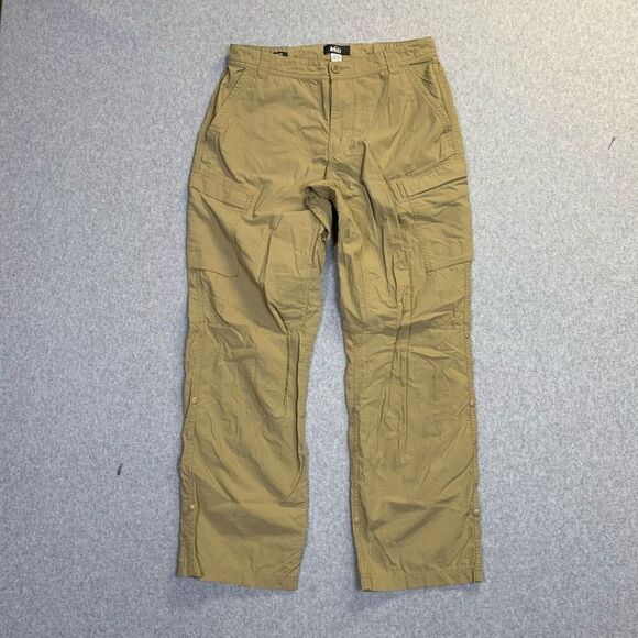 REI Co Op Cargo Pants mens 32 x 30 tan Brown Hiker Trekker Tactical Hiker Outdoo - Picture 1 of 12